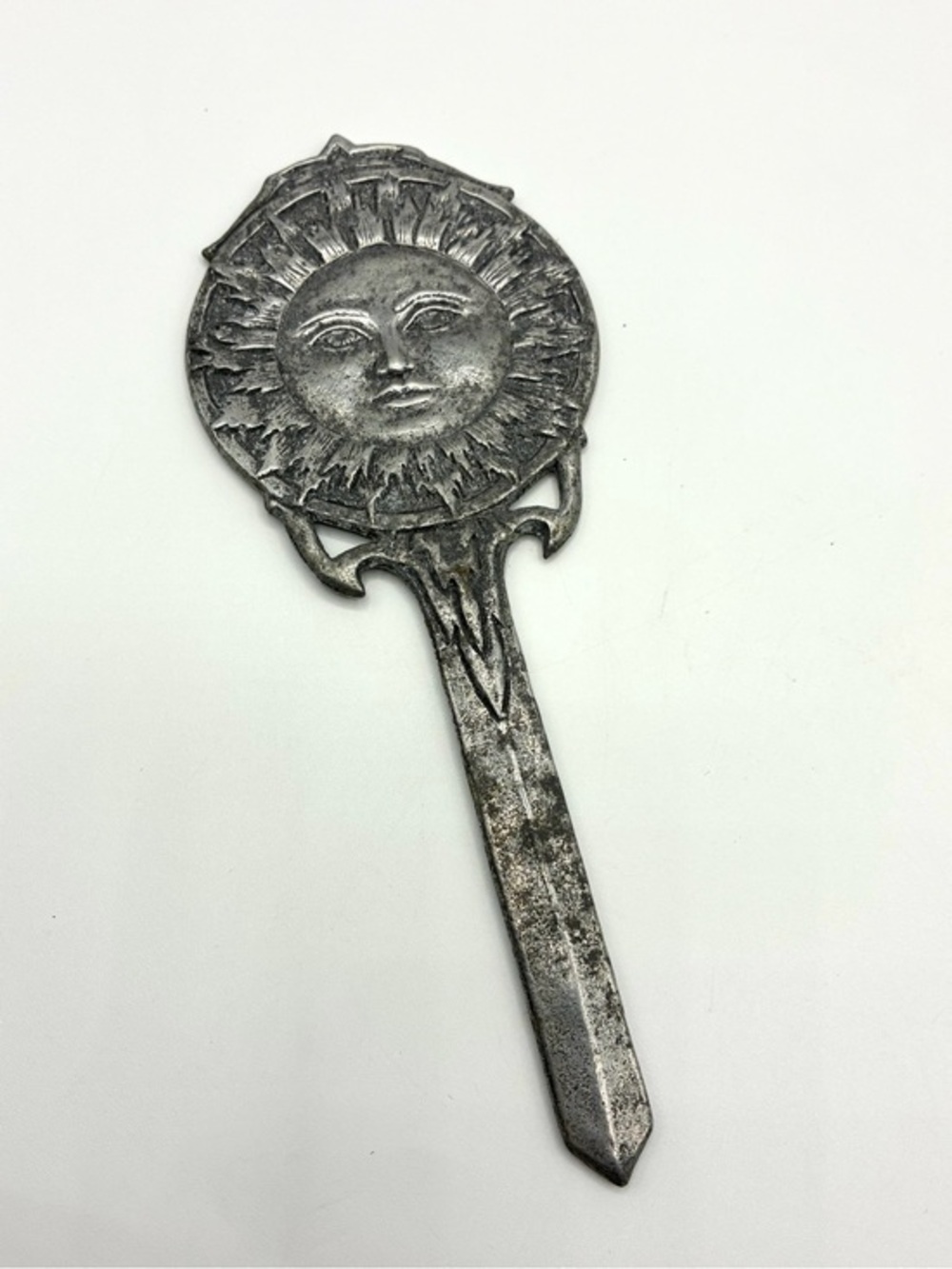 Vintage Celestial Sun Face Letter Opener Astrology Decor 7.5”